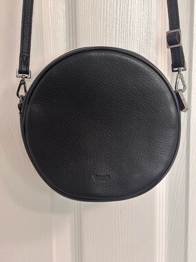 Hammitt Los Angeles Black Round Leather Crossbody Bag